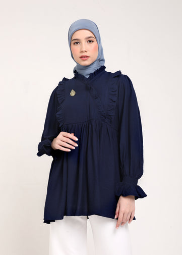 Load image into Gallery viewer, Jumei Navy Blouse