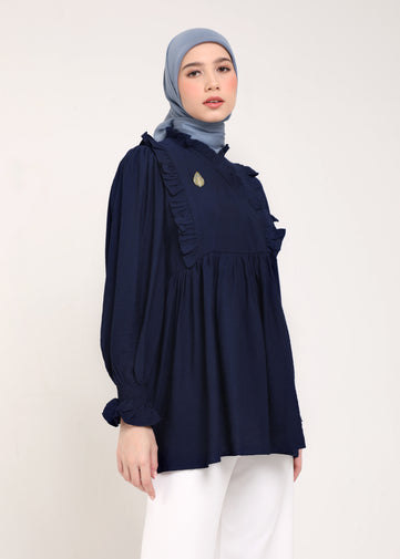 Load image into Gallery viewer, Jumei Navy Blouse