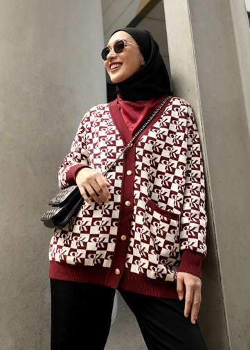 Load image into Gallery viewer, Charlotte Knitwear Maroon